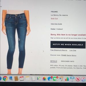 FRAME le Skinny de Jeanne